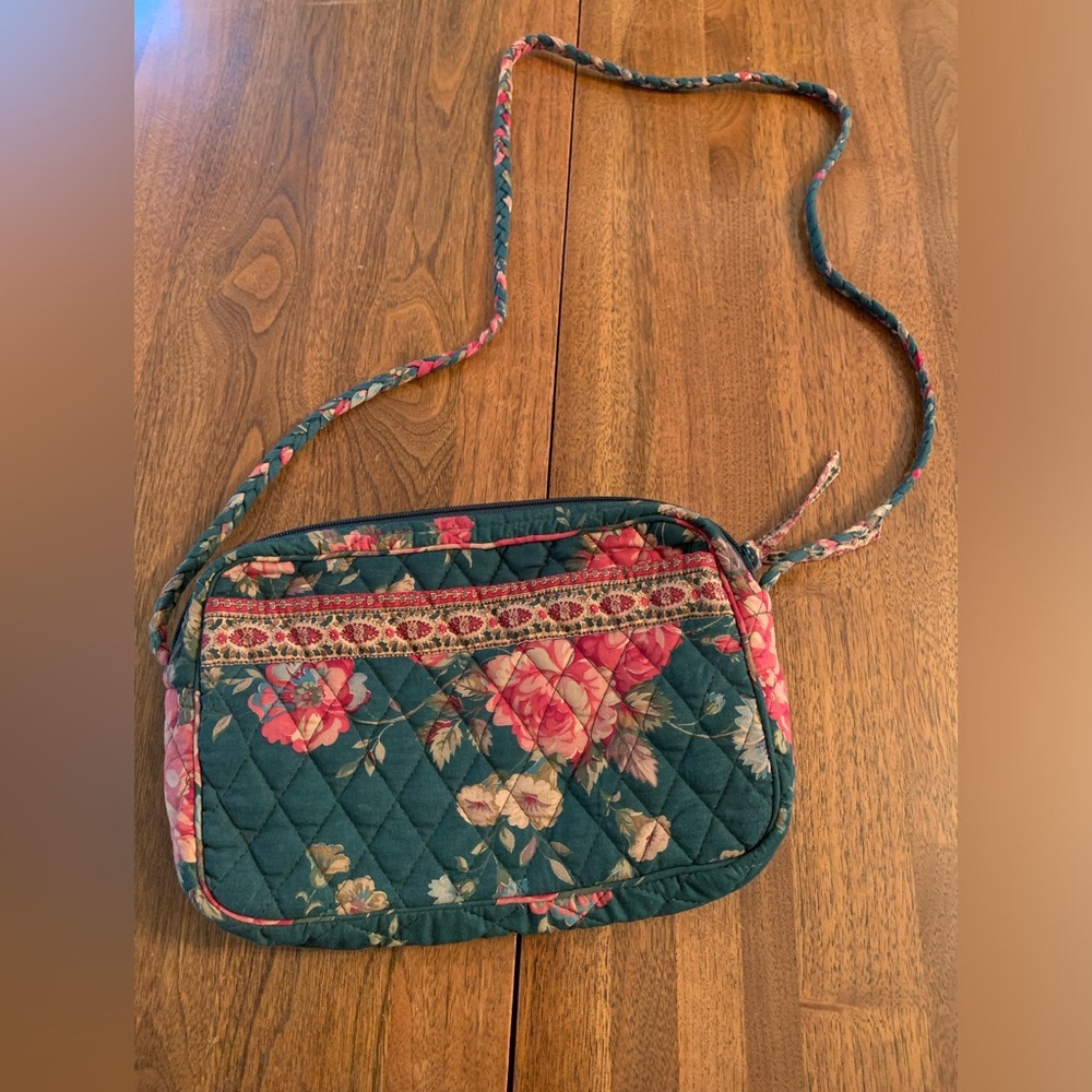Vintage Vera Bradley Designs Indiana Crossbody Greenbriar